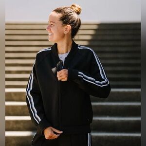 GOAL * FIVE  Powerstripe LS Track Jacket Women Black Size XL NWOT